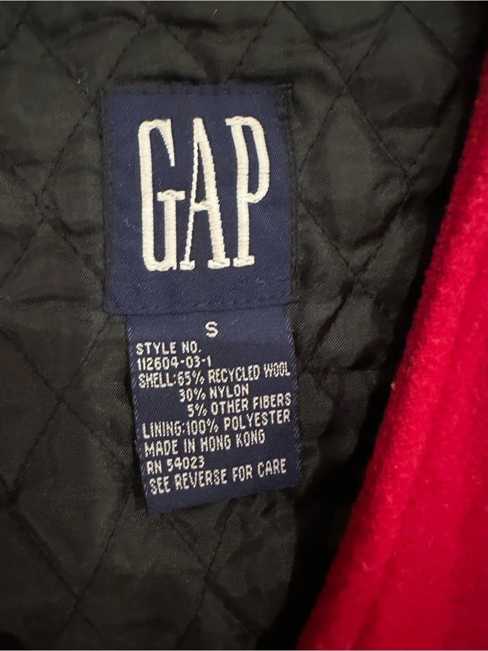 GAP Red Button-Up Wool Blend Vest